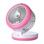 Car Multi-function Portable Electric Cooling Fan + Humidifier (Pink)