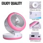 Car Multi-function Portable Electric Cooling Fan + Humidifier (Pink)