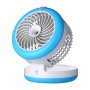 Car Multi-function Portable Electric Cooling Fan + Humidifier (Blue)