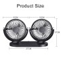 Multi-function Office Car Big Wind Force Mute Electric Fan(Black)