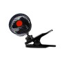 HUXIN HX-T604 12W 6inch 360 Degree Adjustable Rotation Clip One Head Low Noise Mini Electric Car Fan with Gear Switch, DC24V