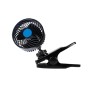 HUXIN HX-T601 4W 4.5inch 360 Degree Adjustable Rotation Clip One Head Low Noise Mini Electric Car Fan with Gear Switch, DC12V