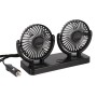 3R-3009 Car Dual-head Cigarette Lighter Dashboard Fan