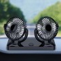 3R-3009 Car Dual-head Cigarette Lighter Dashboard Fan