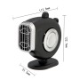 Portable Car Dashboard Electric Heater Winter Defroster, Voltage:12V(Black)