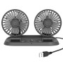 F410 USB 5V Car Dual-head Folding Electric Cooling Fan with Temporary Temporary Parking Card