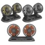 F410 USB 5V Car Dual-head Folding Electric Cooling Fan with Temporary Temporary Parking Card