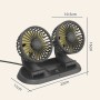 F410 12V CAR Dual-Head Closing Electric Cooling Fean с временной парковочной карточкой