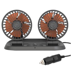 F410 24V Car Dual-head Folding Electric Cooling Fan with Temporary Temporary Parking Card