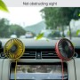 F829 Portable Car Air Outlet Electric Cooling Fan with LED Light(Black)