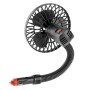 Car Truck Vehicle Cooling Mini Fan with Cigarette Plug 12V Powered(Black)