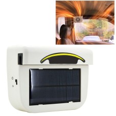 Solar Powered Car Auto Cooling Fan Air Vent Ventilate with Rubber Strip Car Heat Fan System Keep Your Parked Car Cooler(White)