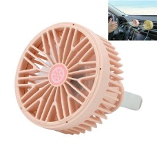 Вентилятор автомобиля вентилятор многофункциональный USB-интерфейс мини-светодиодный вентилятор автомобиля (розовый) (розовый)