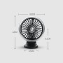 Automobile Multi-function Electric Fan Car Air Outlet USB Interface Mini Fan(Black)