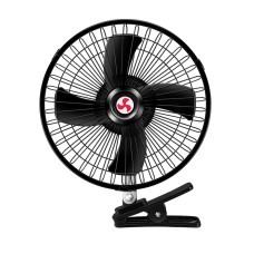 Car Powerful Fixing Clip Cooling High Wind Power Electric Fan, Specification: 8 inch Black 24V