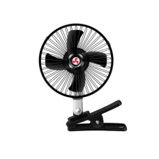 Car Powerful Fixing Clip Cooling High Wind Power Electric Fan, Specification: 6 inch Black 12V