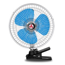 Car Powerful Fixing Clip Cooling High Wind Power Electric Fan, Specification: 10 inch Blue 24V