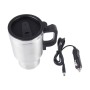 Stainless Steel Electric Smart Mug 12V Car Electric Kettle Heated Mug Car Coffee Cup With Charger Cigarette Lighter Heating Cup Kettle Vacuum Insulated Water Heater Mug