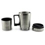 DC 12V Stainless Steel Car Electric Kettle Heated Mug Heating Cup with Charger Cigarette Lighter, Capacity: 300ML