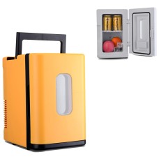 Vehicle Auto 68W Max Portable Mini Cooler and Warmer 10L Refrigerator for Car and Home, Voltage: DC 12V/ AC 220V (Yellow)