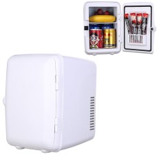 Автомобильный портативный мини -кулер и теплый холодильник и теплый 4L холодильник для автомобиля и дома, напряжение: DC 12V/ AC 220V (белый)
