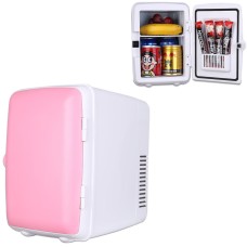Автоматическое портативное мини -кулер и теплый холодильник 4L для автомобиля и дома, напряжение: DC 12V/ AC 220V (розовый)