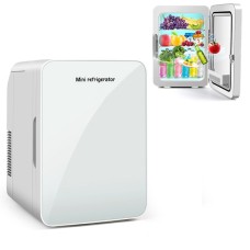 JC-12L 12L Косметическая холодильная стеклянная дверная холодильная холодильник Домашний мини-холодильник с двойным использованием, Plug Cn, стиль: обычный (белый)