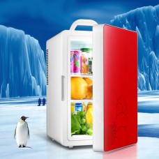 Тип шкафа автомобиль дома Двойной 16-литровый горячий и холодный маленький холодильник, стиль: одноядерная красная дверь (заглушка CN)