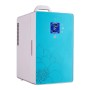 Cabinet Type Car Home Dual-purpose 16-liter Hot and Cold Small Refrigerator, Style:Digital Display Blue(CN Plug)