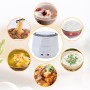 OUSHIBA Car Auto C3 Mini Multi-function Rice Cooker 12V 1.3L Volume for Rice Soup Noodles Vegetable Dessert(White)