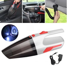 Car / Household Wireless Portable 120W Handheld Powerful Vacuum Cleaner with LED Light EU Plug (White)