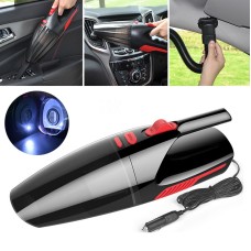 Car Wired Portable 120W Handheld Powerful Vacuum Cleaner with LED Light Cable Length: 5m(Black)