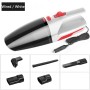 Car Wired Portable 120W Handheld Powerful Vacuum Cleaner with LED Light Cable Length: 5m(White)