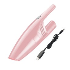 Tenth Generation Car Vacuum Cleaner 120W Wet and Dry Dual-use Strong Suction, Style: USB Wireless (Pink)
