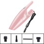 Tenth Generation Car Vacuum Cleaner 120W Wet and Dry Dual-use Strong Suction, Style: Wired(Pink)