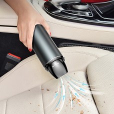 Car Vacuum Cleaner Wireless Charging Home Car Dual-purpose Powerful Small Hand-held Vacuum Cleaner With Safety Hammer(Gray)