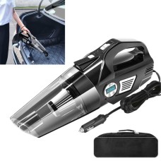 Car Vacuum Cleaner Air Pump Four-In-One Car Air Pump Digital Display 120W, Specification:Wired, Style:Digital Meter+Storage Bag