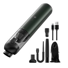 P03 16000Pa Strong Suction High Power Portable Handheld Wireless Car Vacuum Cleaner(Green Gray)
