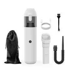 P05 Super Strong Sursction Handheld Portable Wireless Vacuum Comleder (Pearl White)