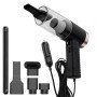 Car Three-in-one Vacuum Cleaner 120W Wet and Dry Dual-use Strong Suction with Aromatherapy Lamp Vacuum Cleaner(Black)
