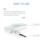 Doosl DSER102 Mini Car Bluetooth Wireless Music Receiver with 3.5mm Stereo Input Jack(White)