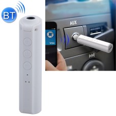 Portable Stereo Bluetooth Adapter Mini Portable Bluetooth 4.2 Wireless Bluetooth Music Receiver with 3.5mm Hands-free Stereo Audio Adapter for Car Home Use(White)