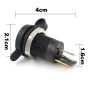 Car / Motorcycle Waterproof Power Plug Socket 12V-24V Cigarette Lighter Socket, EU Plug