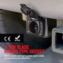 4-Way Flat to 7-Way Round RV Blade Trailer Adapter Reverse Plug with Mounting Bracket