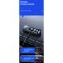 USAMS US-SJ503 USB Car FM Bluetooth Digital Audio Adapter, Support AUX & 128GB TF Card & Hands-free Call & Navigation Broadcast(Black)