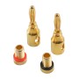 A6520 12 in 1 Car Gold-plated Red and Black 4mm Banana Head Audio Plug