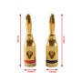 A6522 32 in 1 Car Gold-plated Red and Black 4mm Banana Head Audio Plug