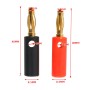 A6545 10 in 1 Car Red and Black Cover Gold-plated 4mm Banana Head Audio Plug