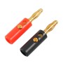 A6545 10 in 1 Car Red and Black Cover Gold-plated 4mm Banana Head Audio Plug