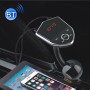 Bluetooth FM Transmitter Wireless In-Car Radio Adapter Music Player Hands-Free Calling Car Kit, Dual USB Charger, Support Bluetooth/ Micro SD Card/ Aux Input/ USB Disk